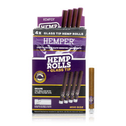 Hemper Roll + Glass Tips Mini Size x4