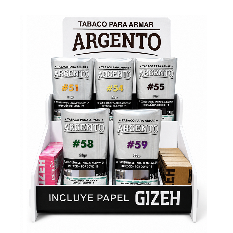 Exhibidor Argento 30gr + Papel