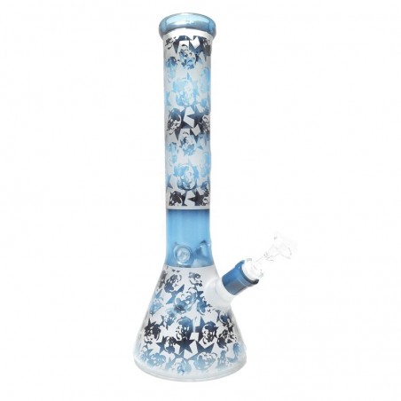 Bong de Vidrio Calavera Azul  GDE BNG 075