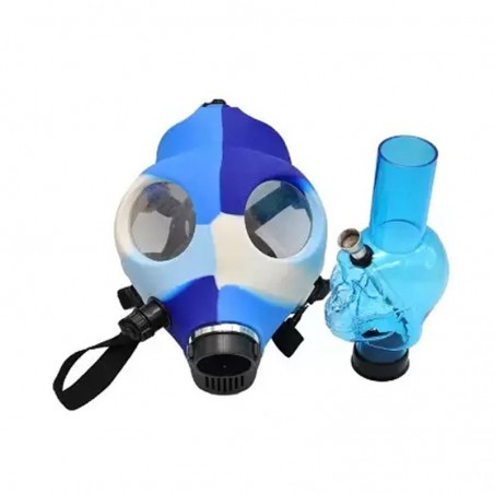 Mascara Bong Ojos Azul y Blanca